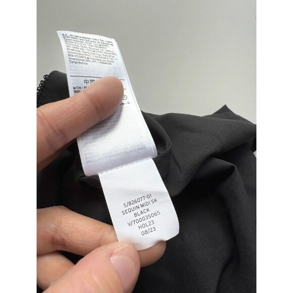 NWT GAP Black Sequin High Waisted Pencil Midi Skirt, Size S - Picture 13 of 14